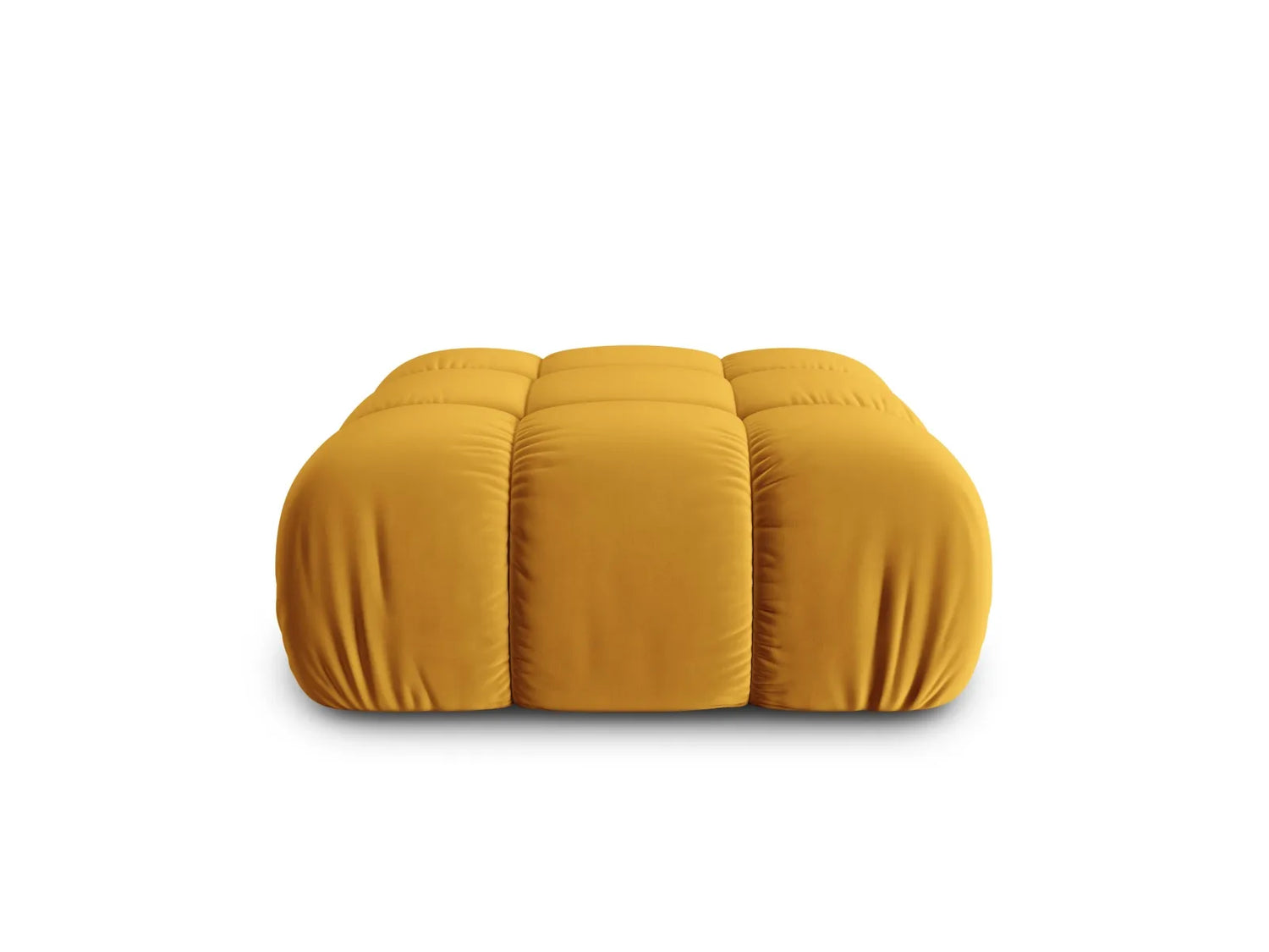 Bellis Modulares Sofa Einzelmodul Pouf mit Samt-Stoff (Blu68) in Gelb, 94 cm – Bild 1