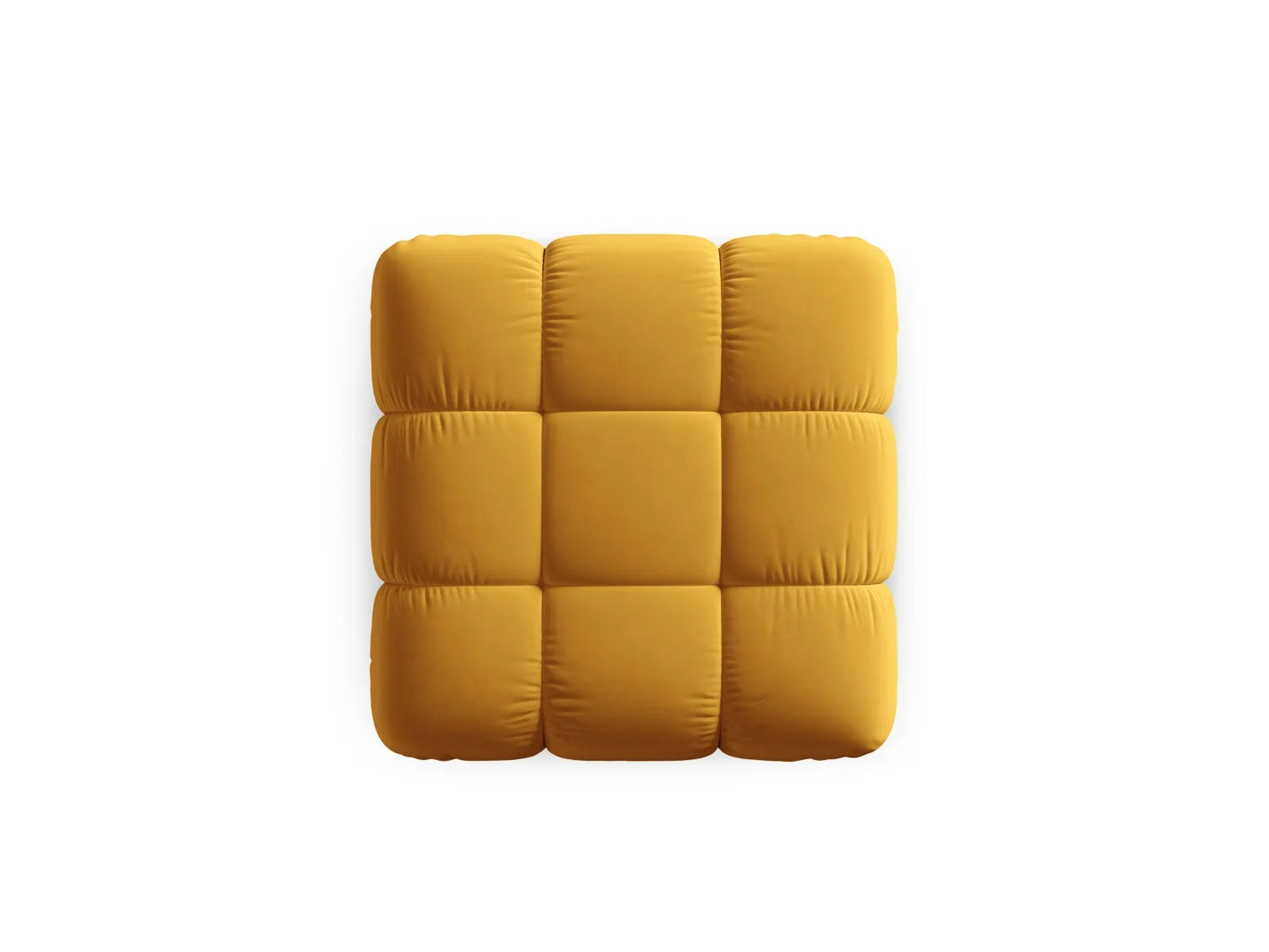 Bellis Modulares Sofa Einzelmodul Pouf mit Samt-Stoff (Blu68) in Gelb, 94 cm – Bild 3