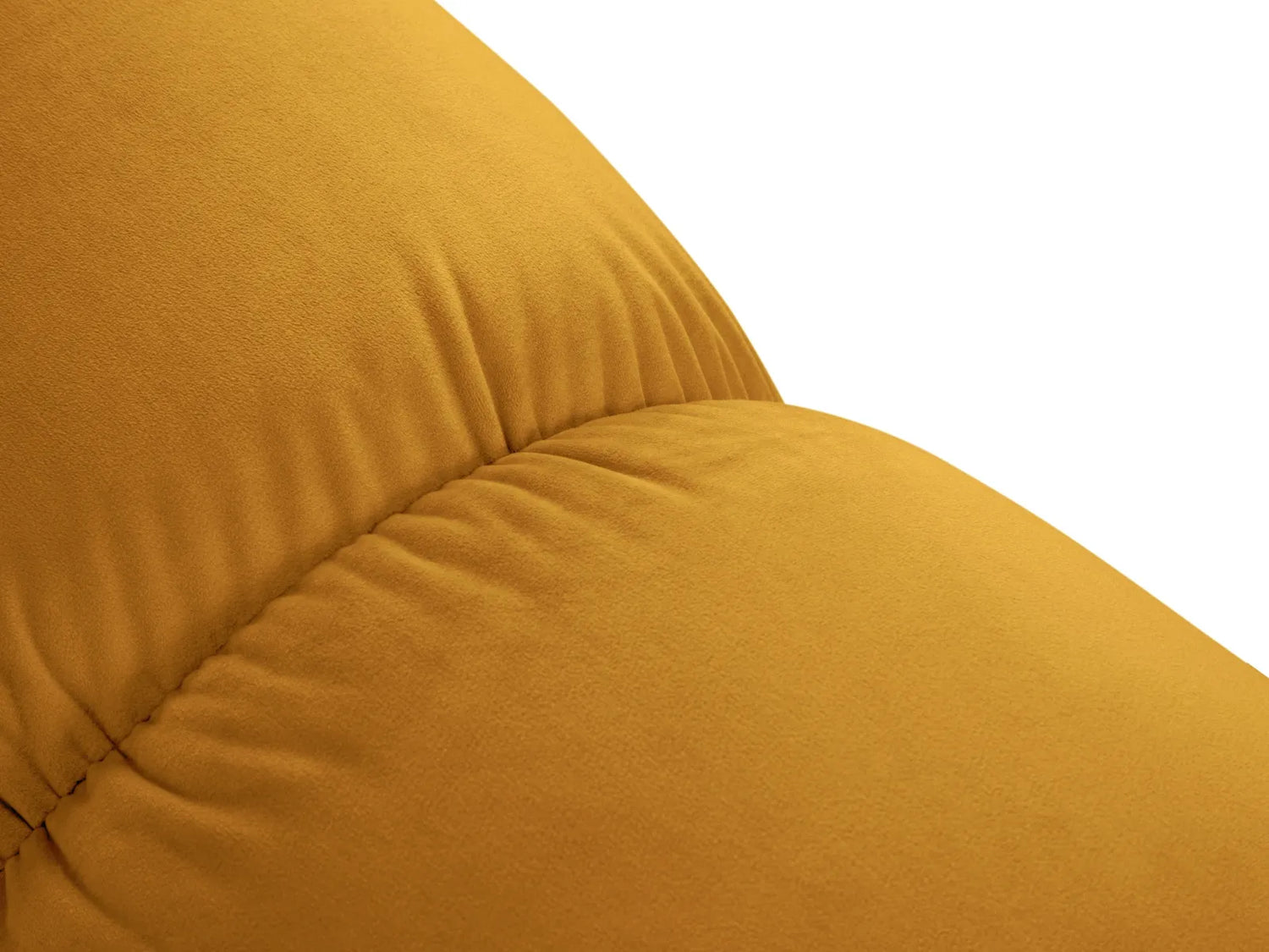 Bellis Modulares Sofa Einzelmodul Pouf mit Samt-Stoff (Blu68) in Gelb, 94 cm – Bild 4