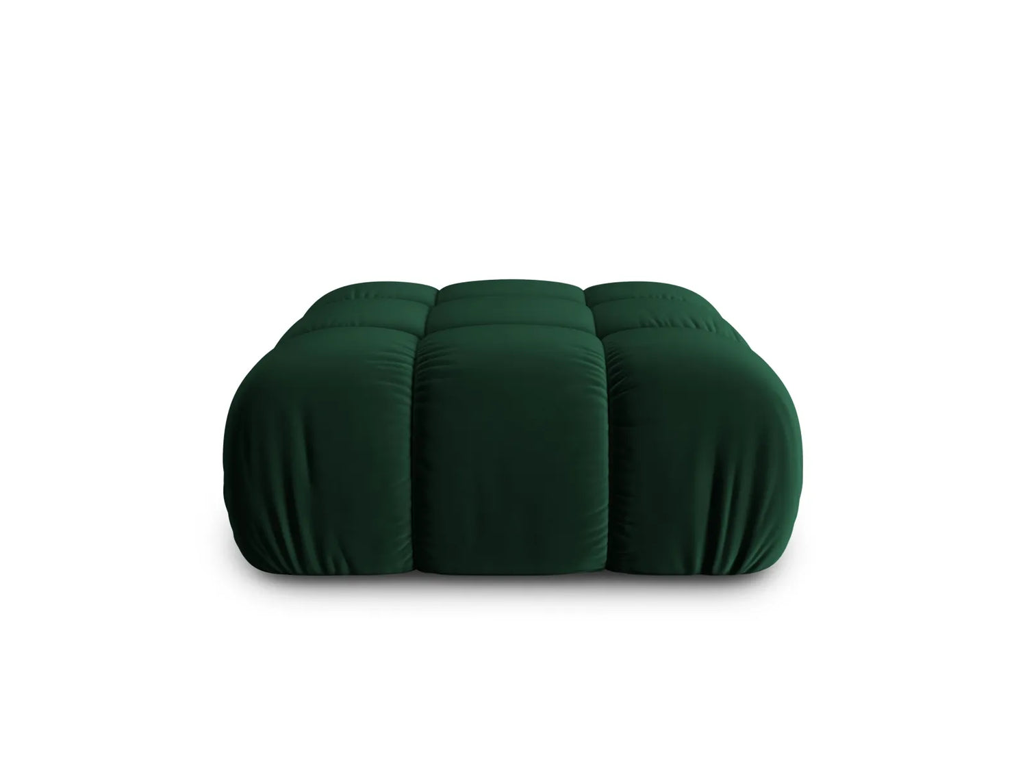 Bellis Modulares Sofa Einzelmodul Pouf mit Samt-Stoff (Blu78) in Flaschengrün, 94 cm – Bild 1