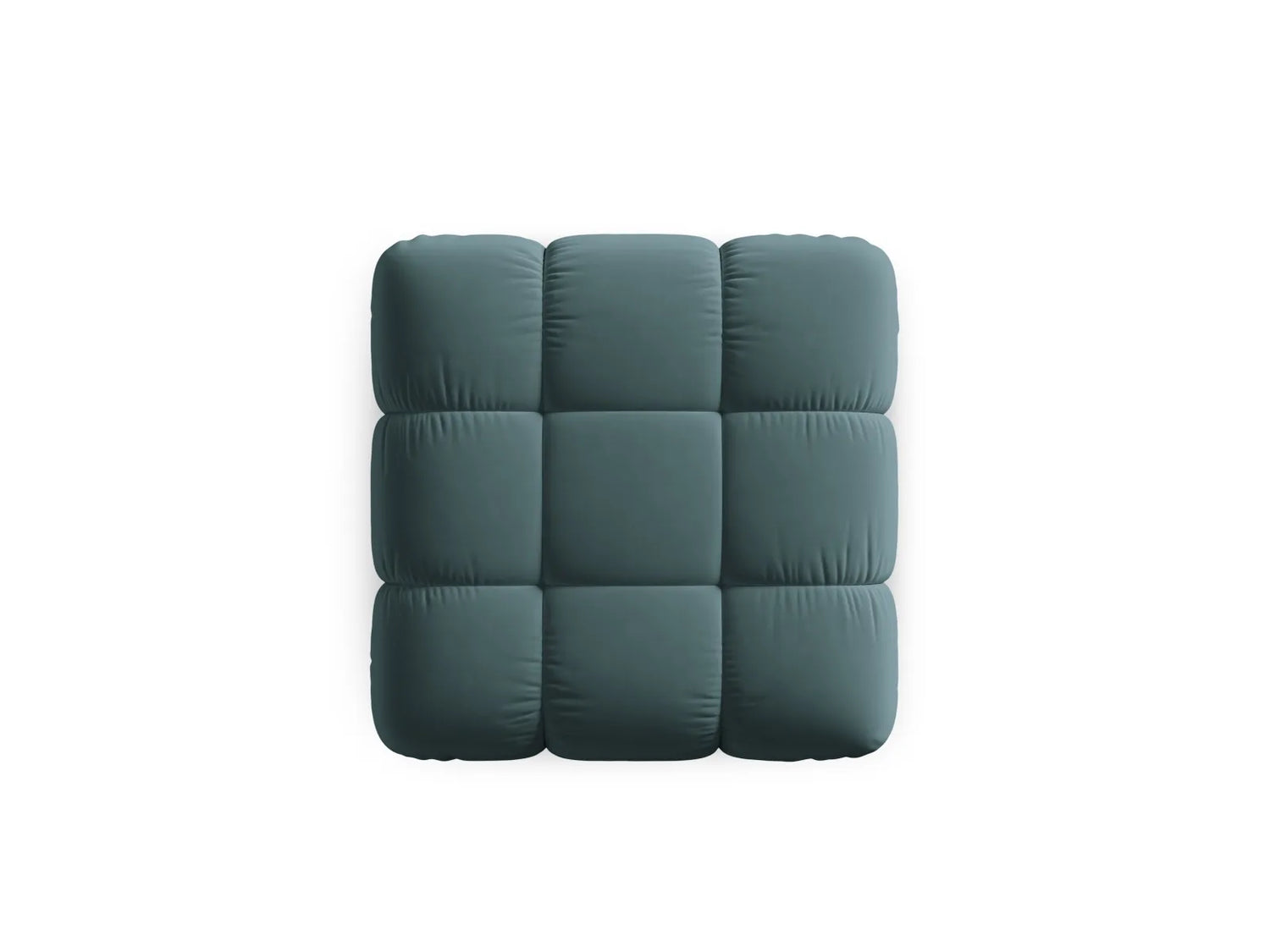 Bellis Modulares Sofa Einzelmodul Pouf mit Samt-Stoff (Blu85) in Türkis, 94 cm – Bild 3