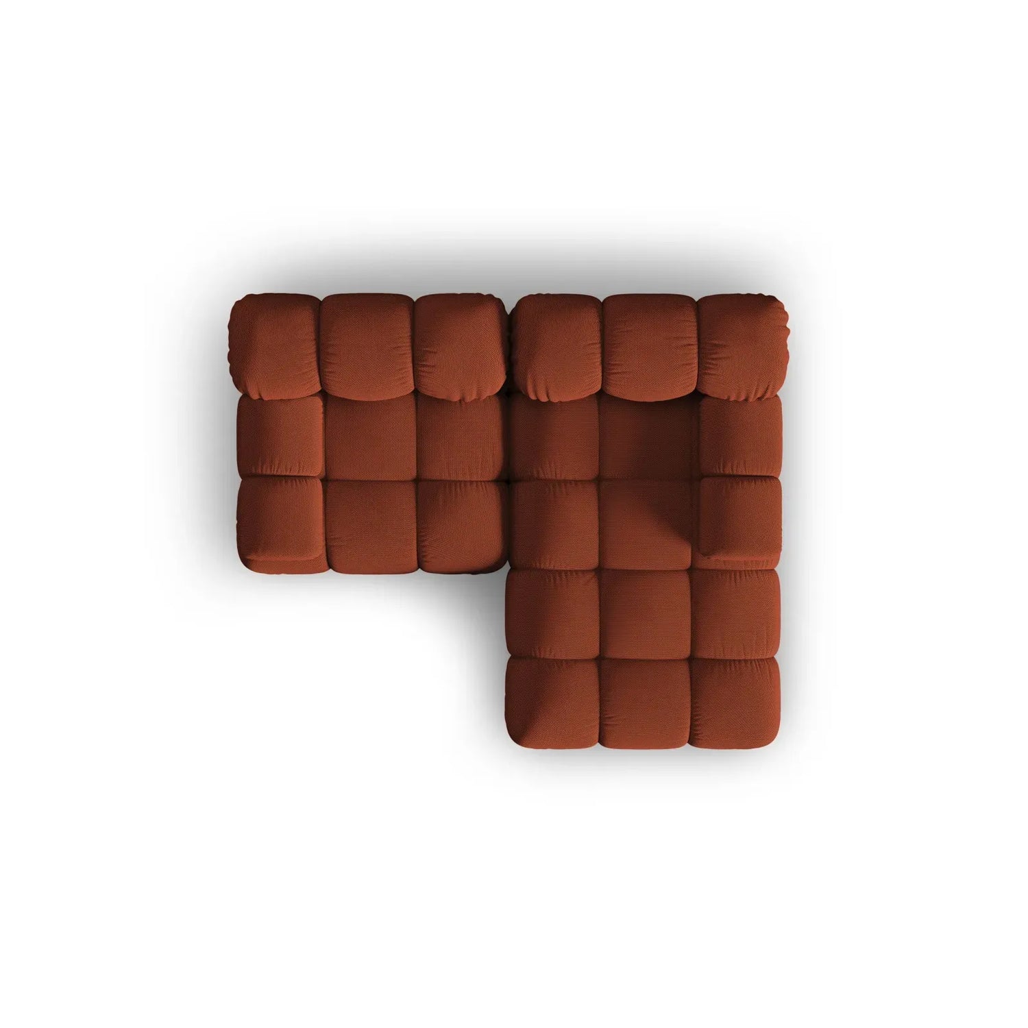 Bellis Modulares Sofa mit 2 Modulen mit Samtbezug oder 3d-Stoff, 188x155cm - ZEN ZONE Furniture