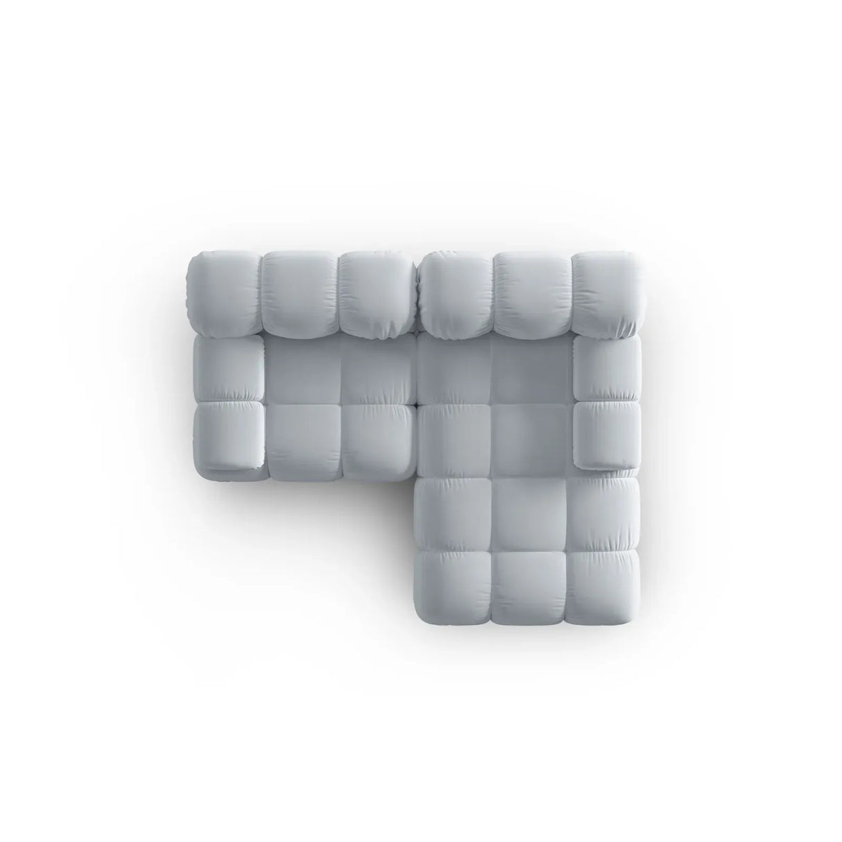 Bellis Modulares Sofa mit 2 Modulen mit Samtbezug oder 3d-Stoff, 188x155cm - ZEN ZONE Furniture