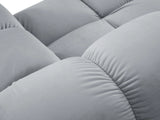 Bellis Modulares Sofa mit 2 Modulen 188x155cm aus Samt-Stoff (Blu06) in Hellblau – Bild 6