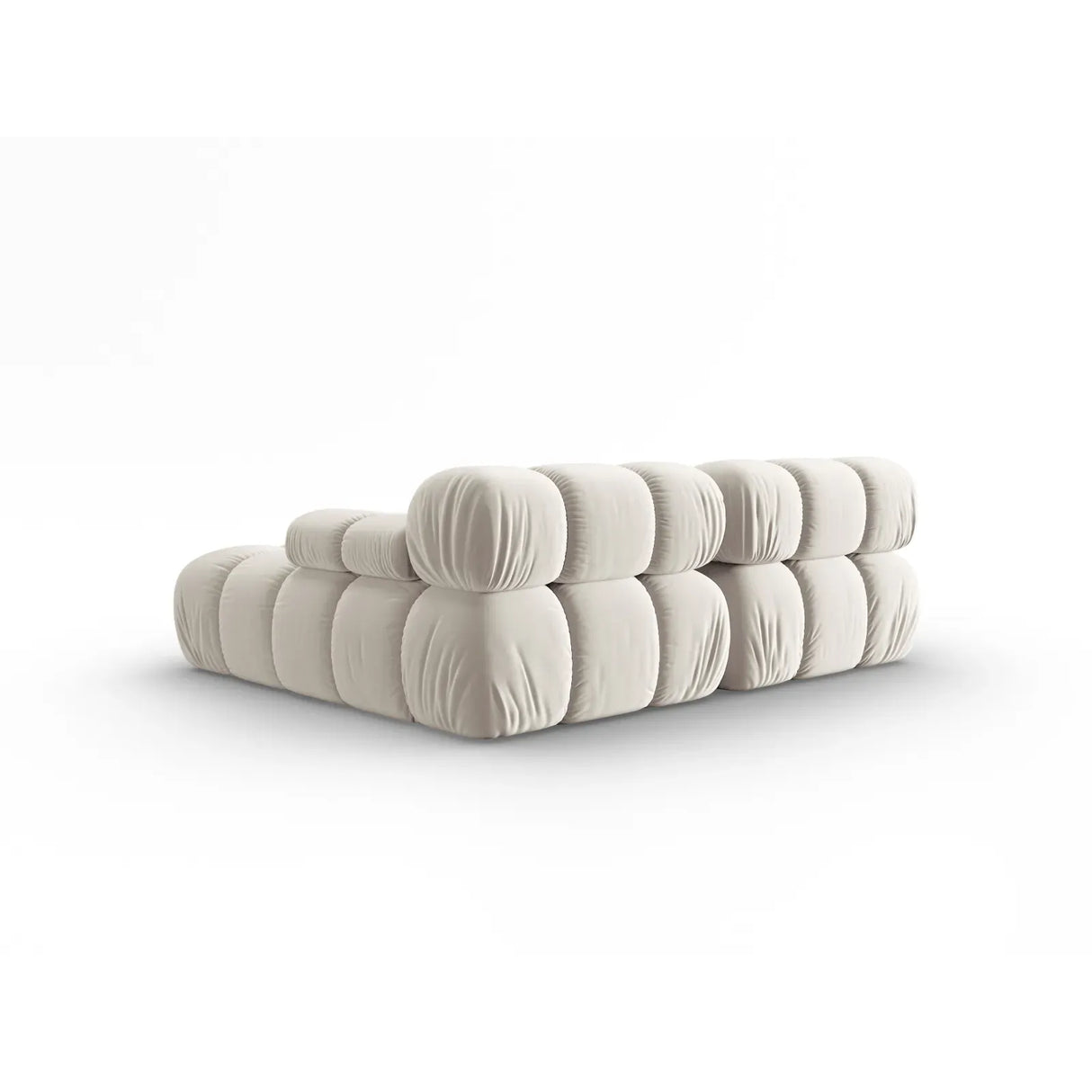 Bellis Modulares Sofa mit 2 Modulen mit Samtbezug oder 3d-Stoff, 188x155cm - ZEN ZONE Furniture