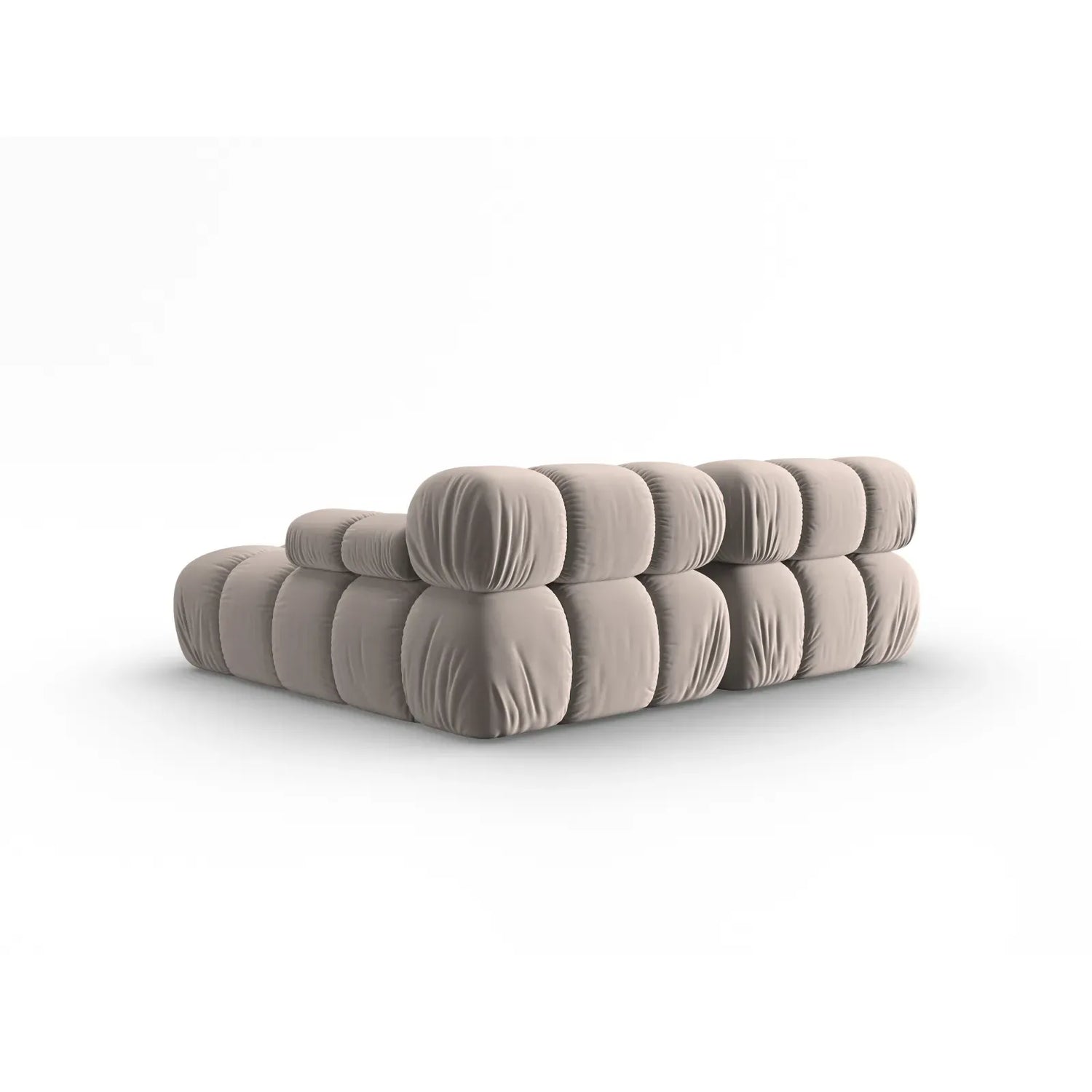 Bellis Modulares Sofa mit 2 Modulen mit Samtbezug oder 3d-Stoff, 188x155cm - ZEN ZONE Furniture
