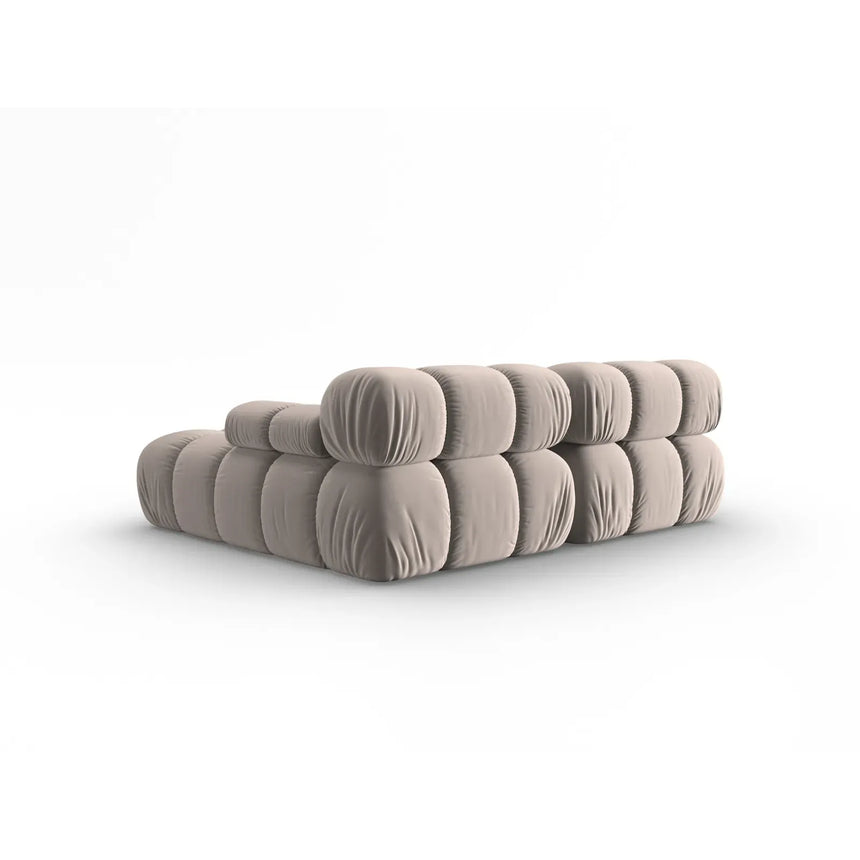 Bellis Modulares Sofa mit 2 Modulen mit Samtbezug oder 3d-Stoff, 188x155cm - ZEN ZONE Furniture