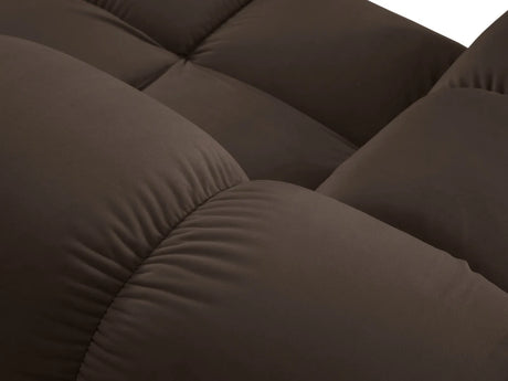 Bellis Modulares Sofa mit 2 Modulen 188x155cm aus Samt-Stoff (Blu48) in Dunkelbraun – Bild 5