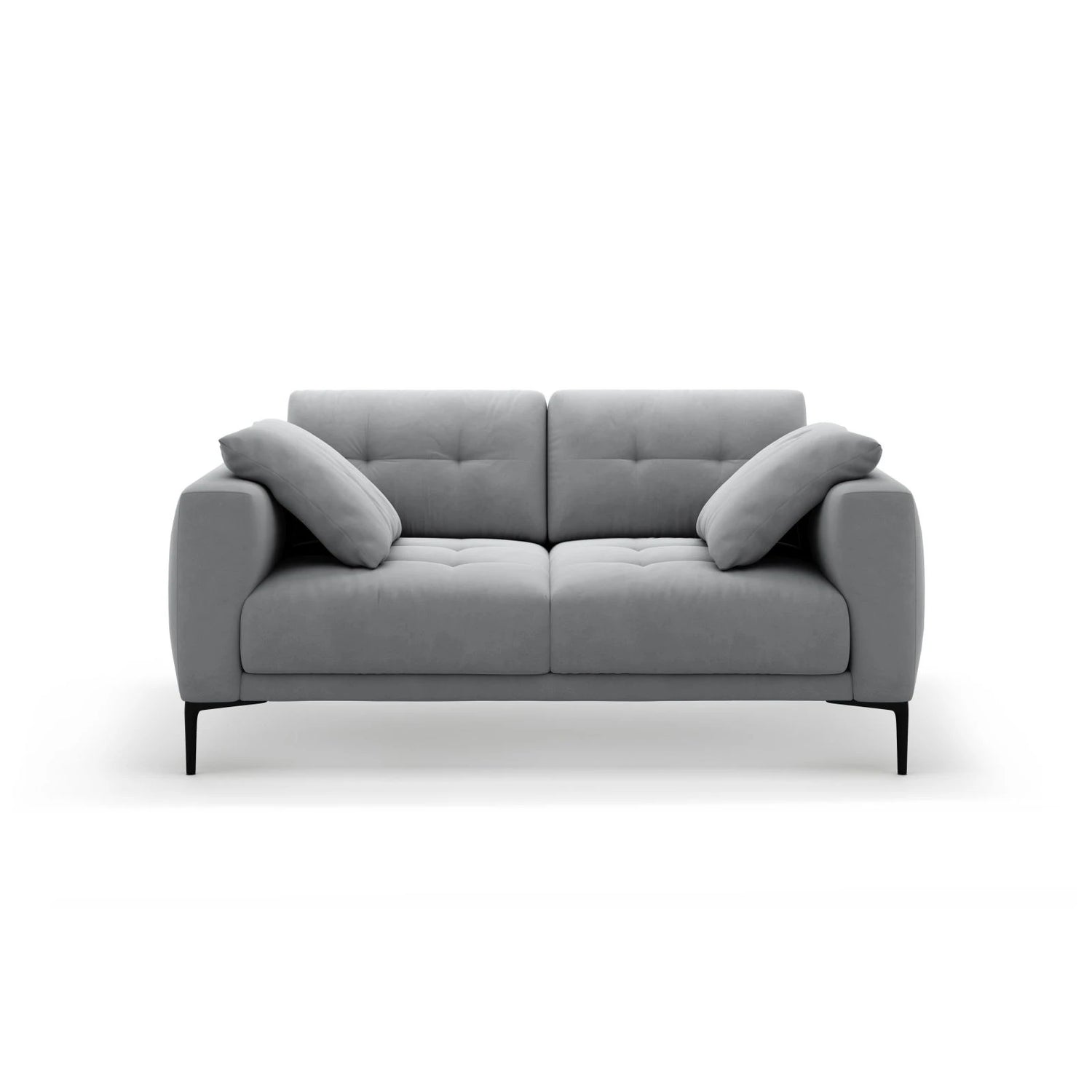 Bemy 2-Sitzer Sofa aus Samt (Salvador 17) in Grau, 170x102 cm – Bild 1