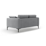 Bemy 2-Sitzer Sofa aus Samt (Salvador 17) in Grau, 170x102 cm – Bild 3