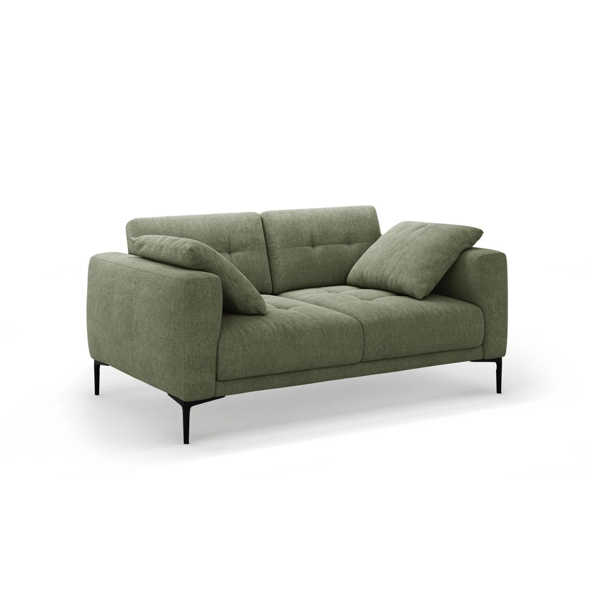 Bemy 2-Sitzer Sofa aus Strukturierter Stoff (Sorella 34) in Dunkles olivgrün, 170x102 cm – Bild 2
