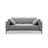 Bemy 3-Sitzer Sofa aus Samt (Salvador 17) in Grau, 200x102 cm – Bild 1