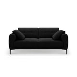 Bemy 3-Sitzer Sofa aus Samt (Salvador 19) in Schwarz, 200x102 cm – Bild 1
