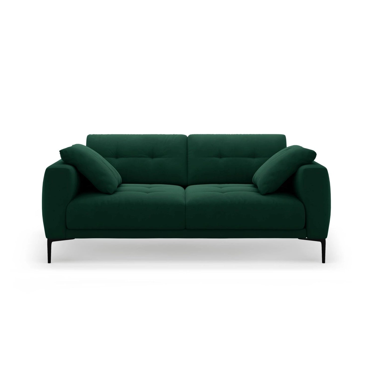 Bemy 3-Sitzer Sofa aus Samt (Salvador 7) in Flaschengrün, 200x102 cm – Bild 1