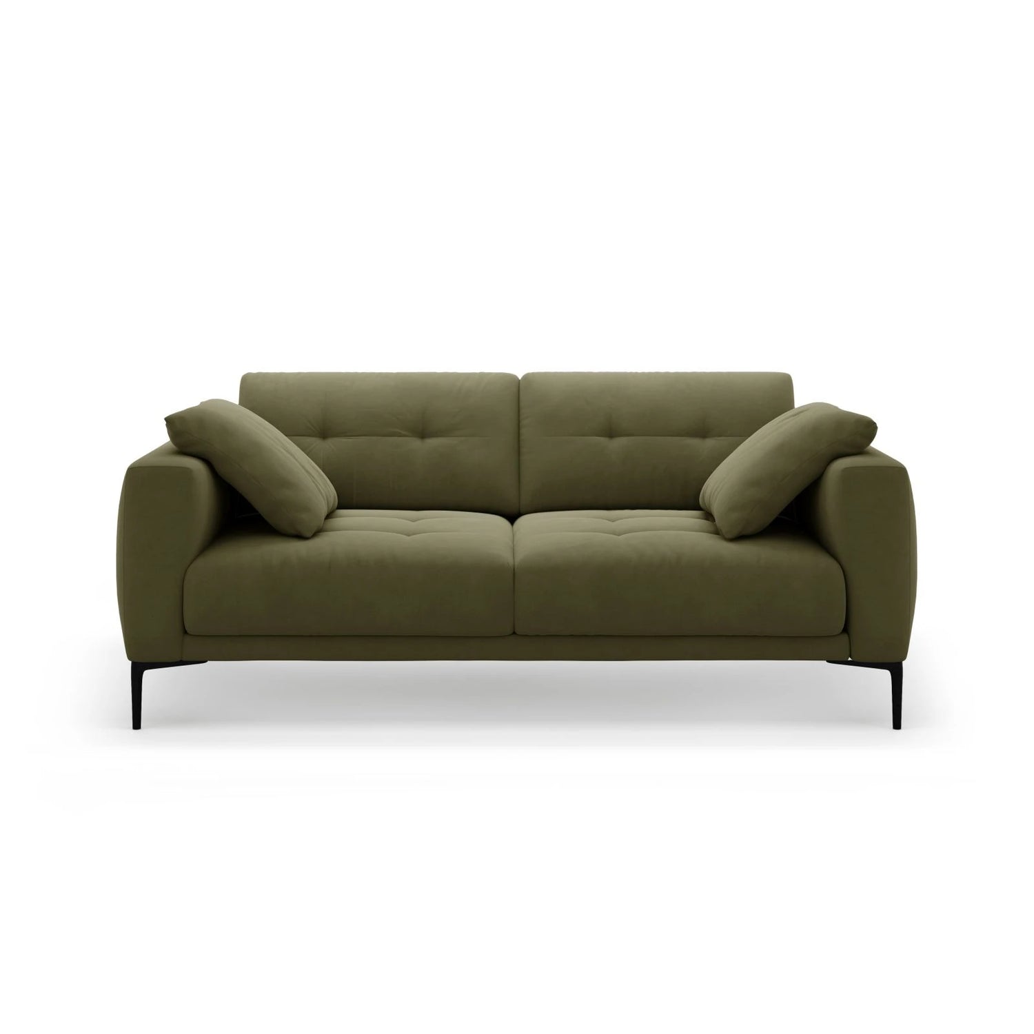 Bemy 3-Sitzer Sofa aus Samt (Salvador 8) in Grün, 200x102 cm – Bild 1