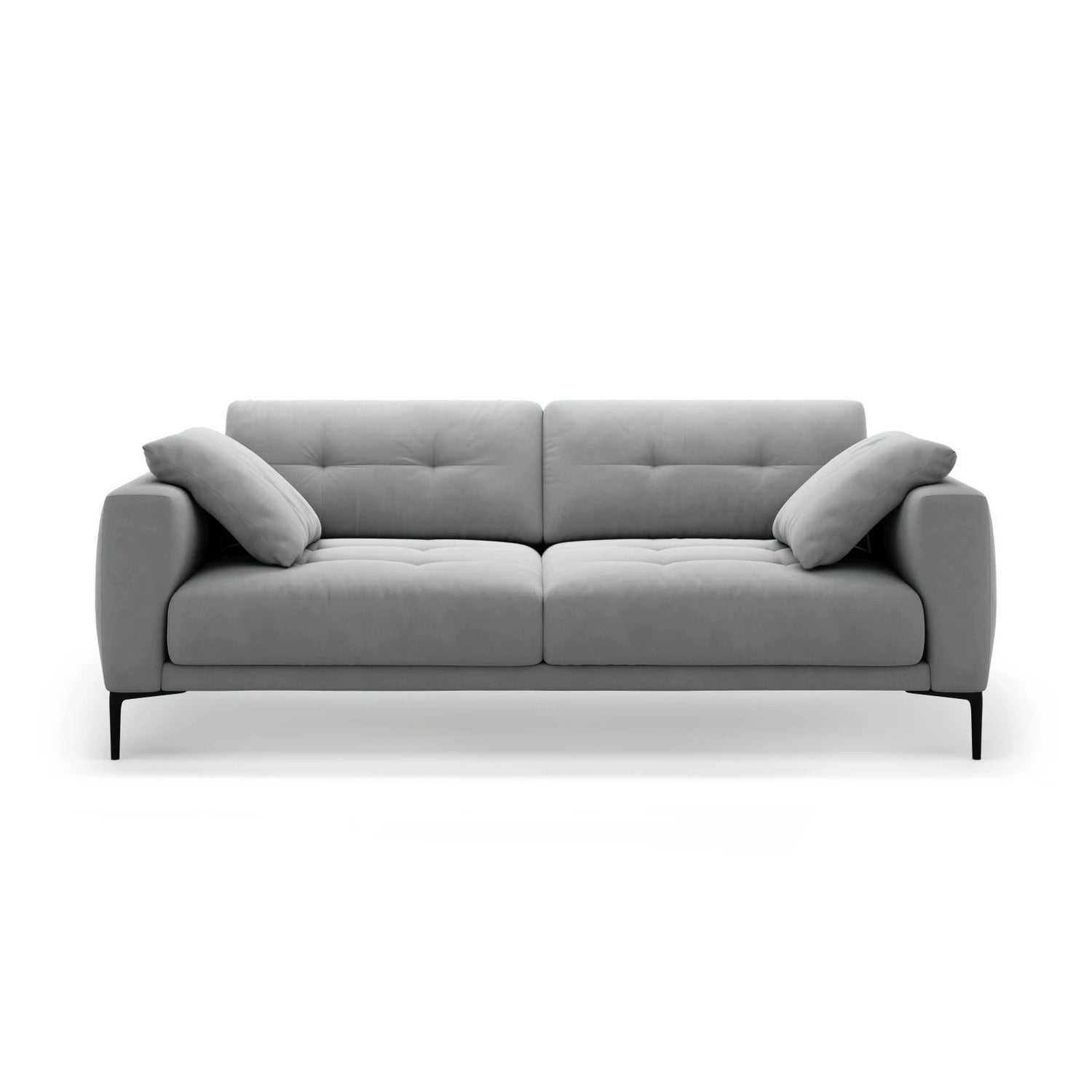 Bemy 4-Sitzer Sofa aus Samt (Salvador 17) in Grau, 230x102 cm – Bild 1