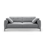 Bemy 4-Sitzer Sofa aus Samt (Salvador 17) in Grau, 230x102 cm – Bild 1