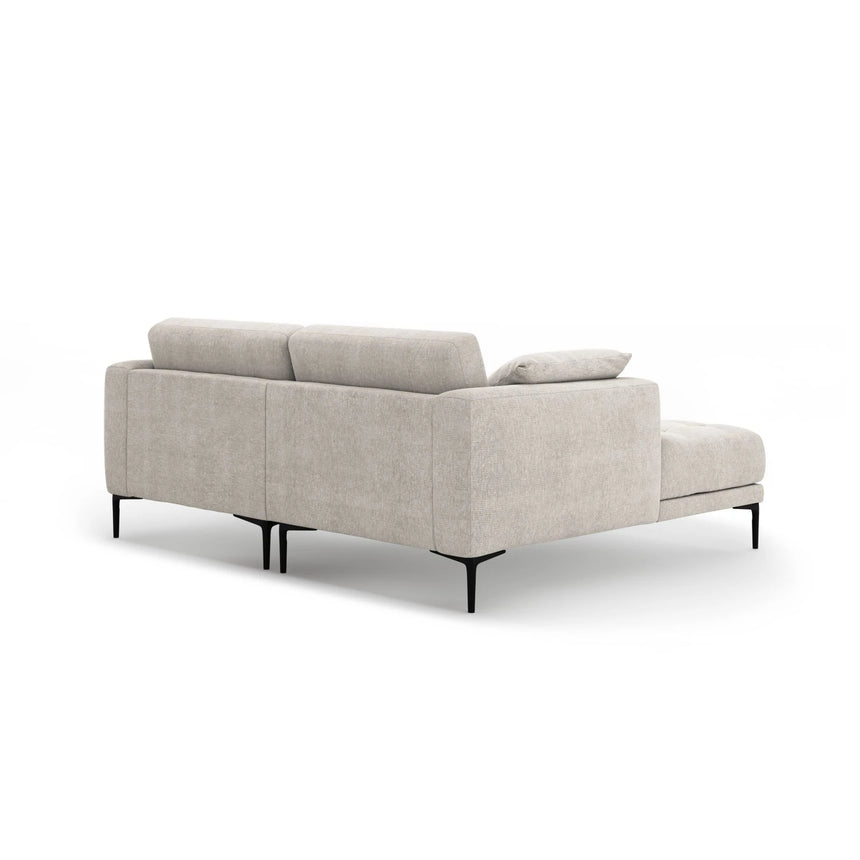 Bemy Ecksofa Links aus Samt oder Strukturstoff, 205x174 cm – Bild 3