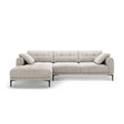 Bemy Ecksofa Links aus Samt oder Strukturstoff, 295x174 cm – Bild 1