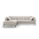 Bemy Ecksofa Links aus Samt oder Strukturstoff, 295x174 cm – Bild 1