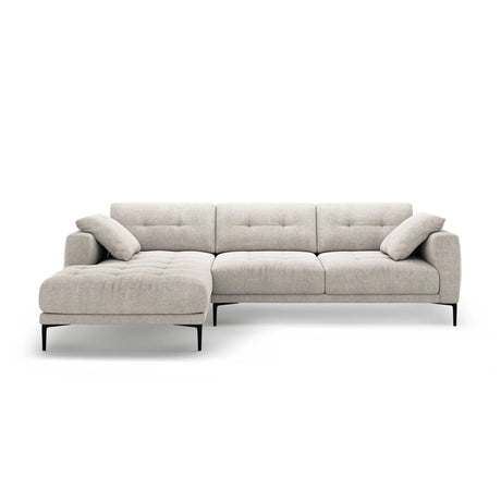 Bemy Ecksofa Links aus Samt oder Strukturstoff, 295x174 cm – Bild 1