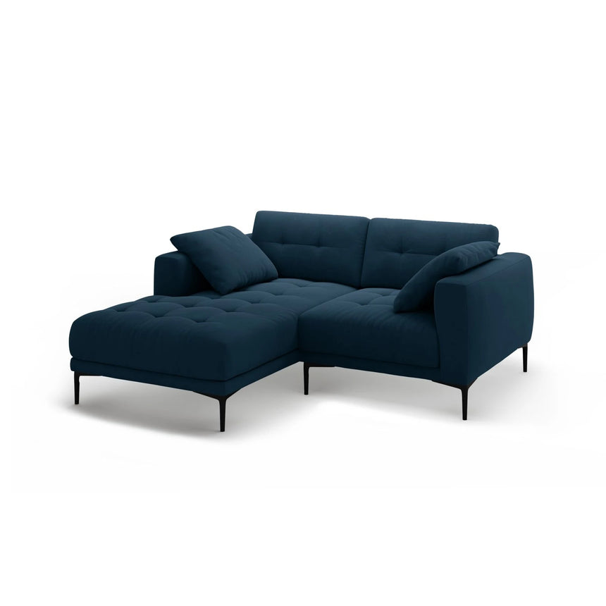 Bemy Ecksofa Links aus Samt (Salvador 5) in Königsblau, 205x174 cm – Bild 2