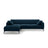 Bemy Ecksofa Links aus Samt (Salvador 5) in Königsblau, 295x174 cm – Bild 1