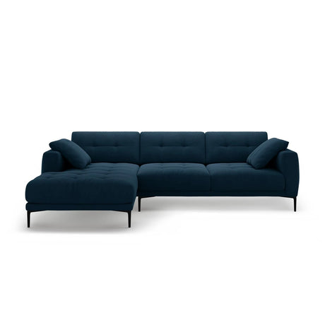 Bemy Ecksofa Links aus Samt (Salvador 5) in Königsblau, 295x174 cm – Bild 1
