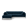 Bemy Ecksofa Links aus Samt (Salvador 5) in Königsblau, 295x174 cm – Bild 1