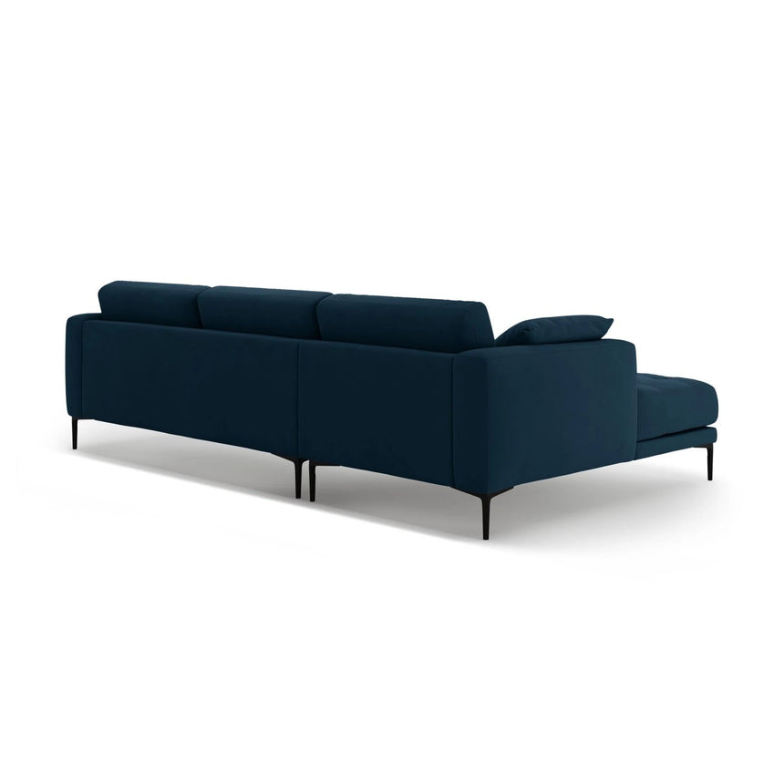 Bemy Ecksofa Links aus Samt (Salvador 5) in Königsblau, 295x174 cm – Bild 3