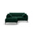 Bemy Ecksofa Links aus Samt (Salvador 7) in Flaschengrün, 205x174 cm – Bild 1