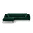 Bemy Ecksofa Links aus Samt (Salvador 7) in Flaschengrün, 295x174 cm – Bild 1