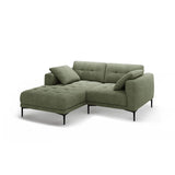 Bemy Ecksofa Links aus Strukturierter Stoff (Sorella 34) in Dunkles olivgrün, 205x174 cm – Bild 2