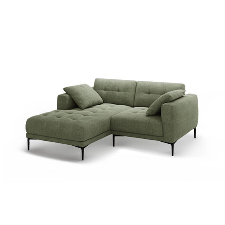Bemy Ecksofa Links aus Strukturierter Stoff (Sorella 34) in Dunkles olivgrün, 205x174 cm – Bild 2