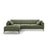 Bemy Ecksofa Links aus Strukturierter Stoff (Sorella 34) in Dunkles olivgrün, 295x174 cm – Bild 1