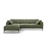 Bemy Ecksofa Links aus Strukturierter Stoff (Sorella 34) in Dunkles olivgrün, 295x174 cm – Bild 1