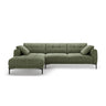 Bemy Ecksofa Links aus Strukturierter Stoff (Sorella 34) in Dunkles olivgrün, 295x174 cm – Bild 1
