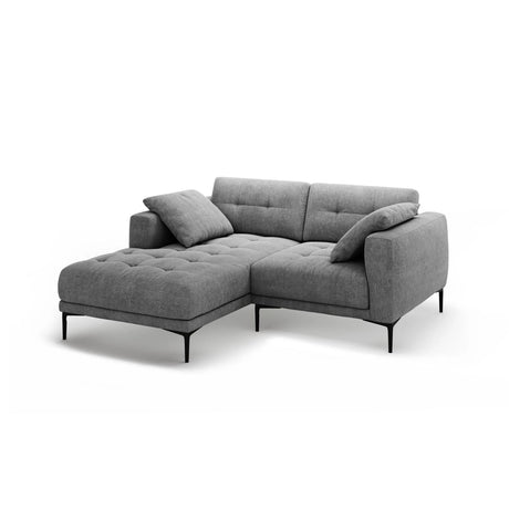 Bemy Ecksofa Links aus Strukturierter Stoff (Sorella 89) in Grau, 205x174 cm – Bild 2