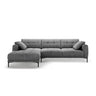 Bemy Ecksofa Links aus Strukturierter Stoff (Sorella 89) in Grau, 295x174 cm – Bild 1