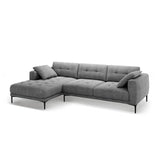Bemy Ecksofa Links aus Strukturierter Stoff (Sorella 89) in Grau, 295x174 cm – Bild 2