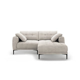 Bemy Ecksofa Rechts aus Samt oder Strukturstoff, 205x174 cm – Bild 1