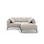 Bemy Ecksofa Rechts aus Samt oder Strukturstoff, 205x174 cm – Bild 1