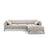 Bemy Ecksofa Rechts aus Samt oder Strukturstoff, 295x174 cm – Bild 1