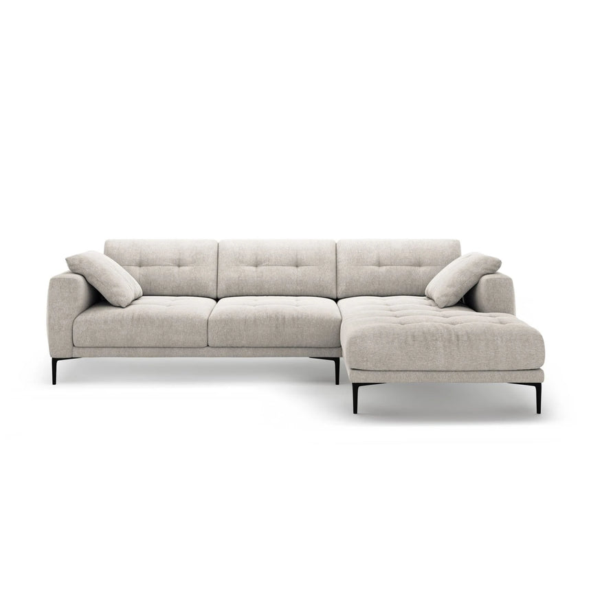 Bemy Ecksofa Rechts aus Samt oder Strukturstoff, 295x174 cm – Bild 1