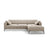 Bemy Ecksofa Rechts aus Samt (Salvador 1) in Beige, 295x174 cm – Bild 1