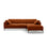 Bemy Ecksofa Rechts aus Samt (Salvador 14) in Terrakotta, 295x174 cm – Bild 1