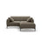 Bemy Ecksofa Rechts aus Samt (Salvador 3) in Grau-Braun, 205x174 cm – Bild 1