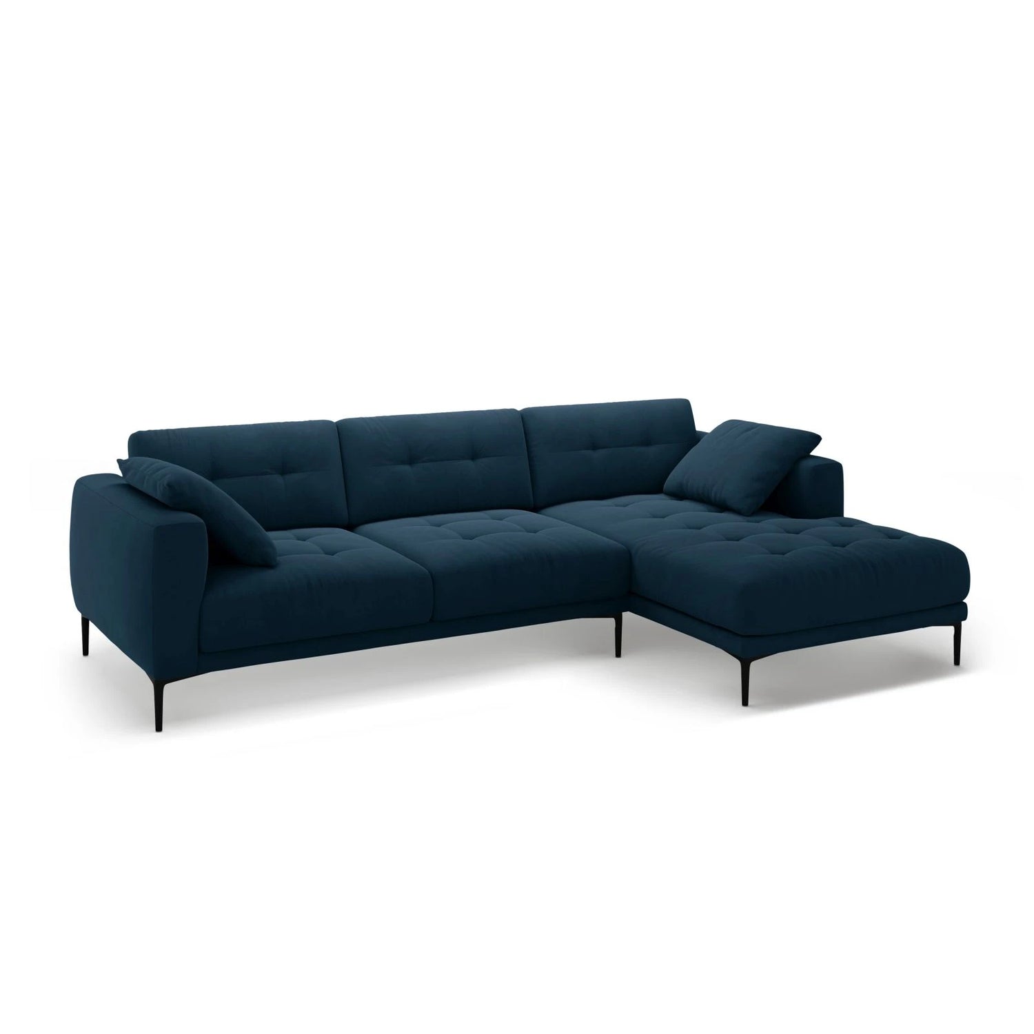 Bemy Ecksofa Rechts aus Samt (Salvador 5) in Königsblau, 295x174 cm – Bild 2