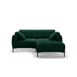 Bemy Ecksofa Rechts aus Samt (Salvador 7) in Flaschengrün, 205x174 cm – Bild 1
