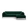 Bemy Ecksofa Rechts aus Samt (Salvador 7) in Flaschengrün, 295x174 cm – Bild 1